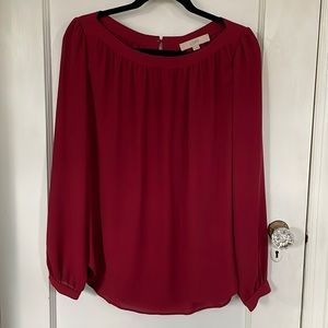 Loft Red Long Sleeve Top - Medium